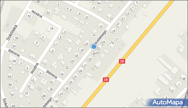 Kuźnica, Piłsudskiego Józefa, marsz., 23, mapa Kuźnica