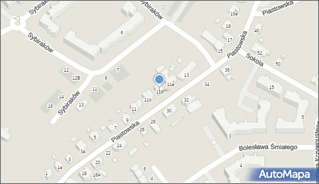 Kwidzyn, Piastowska, 11d, mapa Kwidzyn