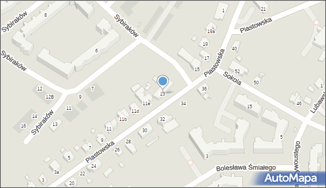 Kwidzyn, Piastowska, 13, mapa Kwidzyn