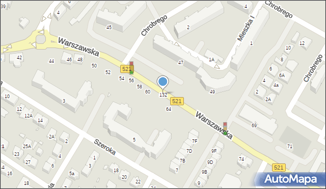 Kwidzyn, Piastowska, 132, mapa Kwidzyn