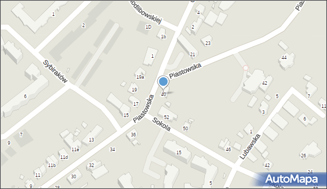 Kwidzyn, Piastowska, 40, mapa Kwidzyn