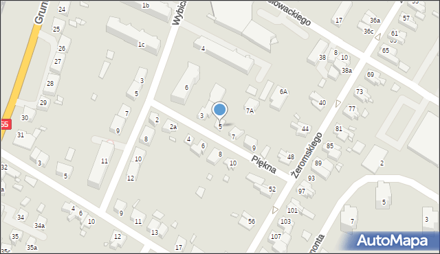 Kwidzyn, Piękna, 5, mapa Kwidzyn