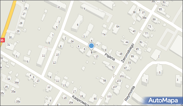 Kwidzyn, Piękna, 8, mapa Kwidzyn