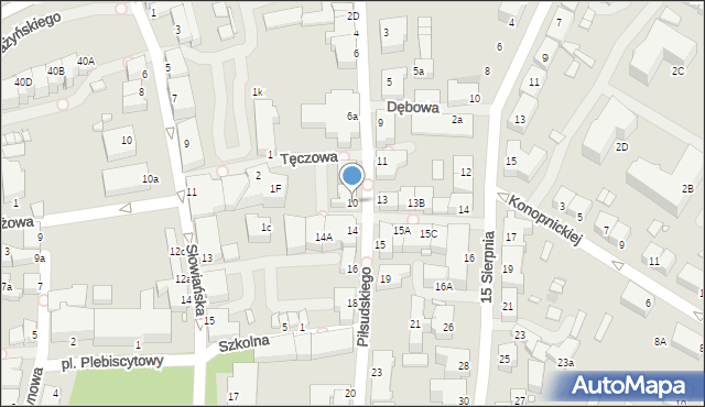 Kwidzyn, Piłsudskiego Józefa, marsz., 10, mapa Kwidzyn