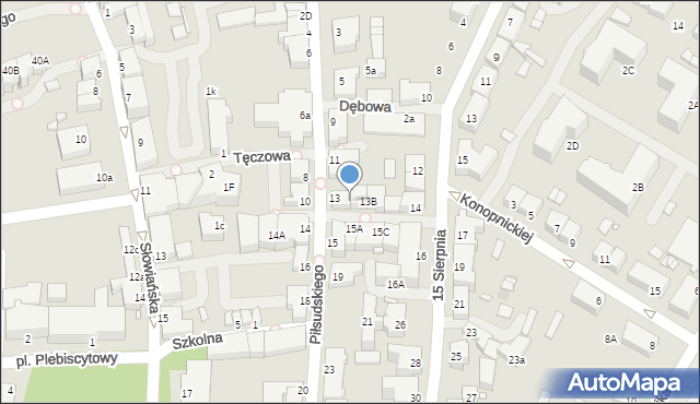 Kwidzyn, Piłsudskiego Józefa, marsz., 13a, mapa Kwidzyn