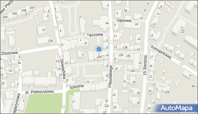 Kwidzyn, Piłsudskiego Józefa, marsz., 14A, mapa Kwidzyn