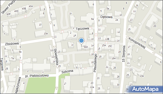 Kwidzyn, Piłsudskiego Józefa, marsz., 14B, mapa Kwidzyn
