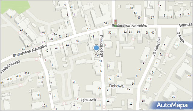 Kwidzyn, Piłsudskiego Józefa, marsz., 2a, mapa Kwidzyn