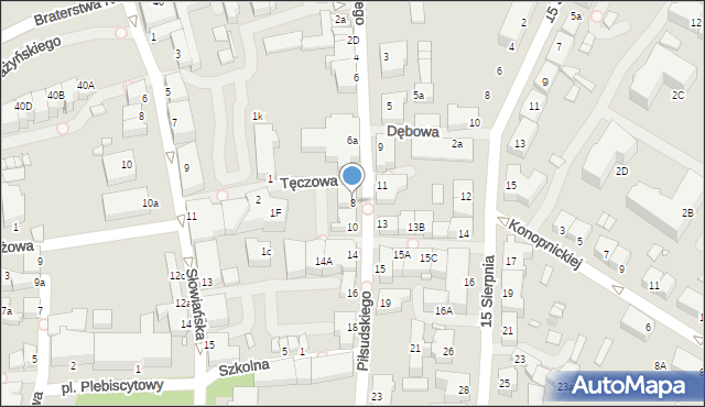 Kwidzyn, Piłsudskiego Józefa, marsz., 8, mapa Kwidzyn