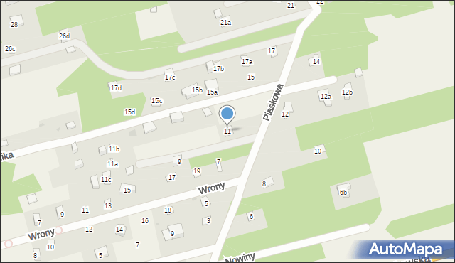 Łacha, Piaskowa, 11, mapa Łacha