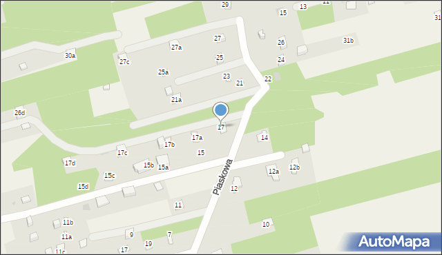 Łacha, Piaskowa, 17, mapa Łacha