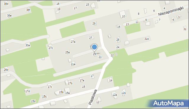 Łacha, Piaskowa, 23, mapa Łacha