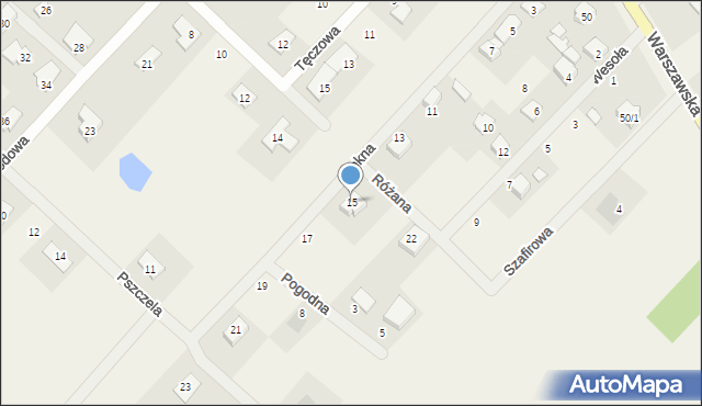 Łąck, Piękna, 15, mapa Łąck