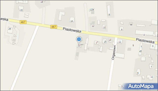 Ląd, Piastowska, 21, mapa Ląd