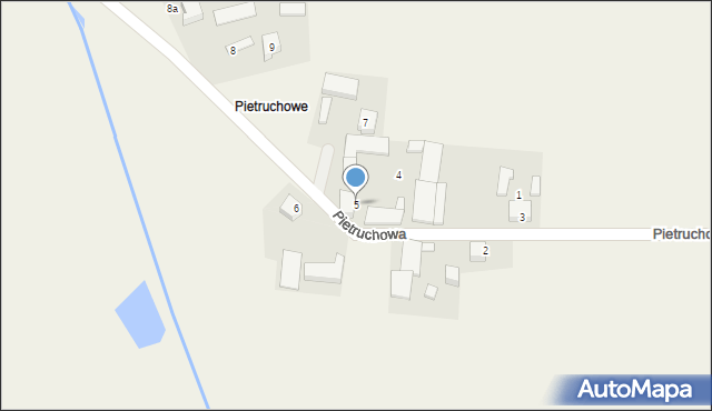 Łagiewniki Wielkie, Pietruchowa, 5, mapa Łagiewniki Wielkie