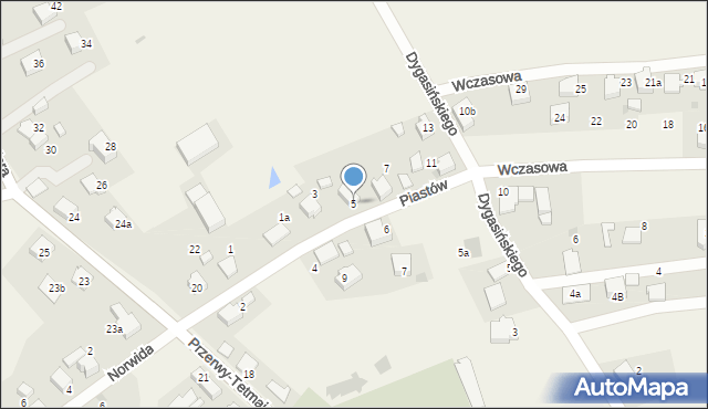 Łąka, Piastów, 5, mapa Łąka