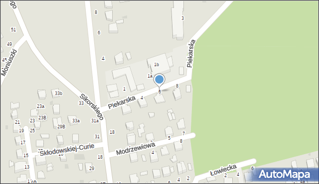 Łańcut, Piekarska, 6, mapa Łańcut