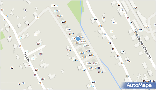 Łańcut, Piłsudskiego Józefa, marsz., 108j, mapa Łańcut
