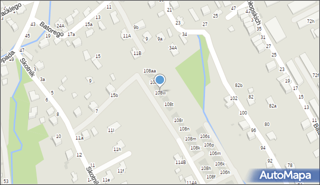 Łańcut, Piłsudskiego Józefa, marsz., 108w, mapa Łańcut