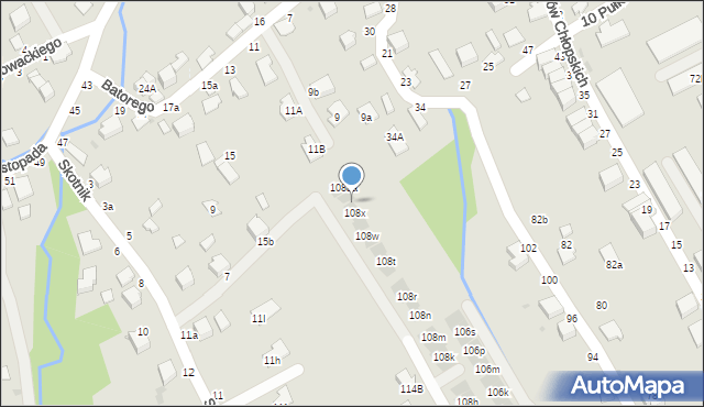 Łańcut, Piłsudskiego Józefa, marsz., 108y, mapa Łańcut