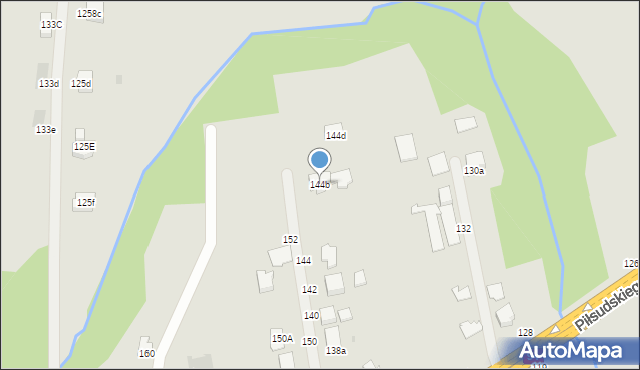 Łańcut, Piłsudskiego Józefa, marsz., 144b, mapa Łańcut