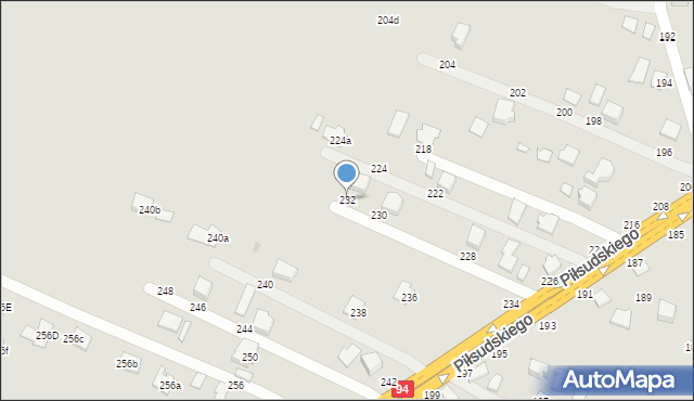 Łańcut, Piłsudskiego Józefa, marsz., 232, mapa Łańcut