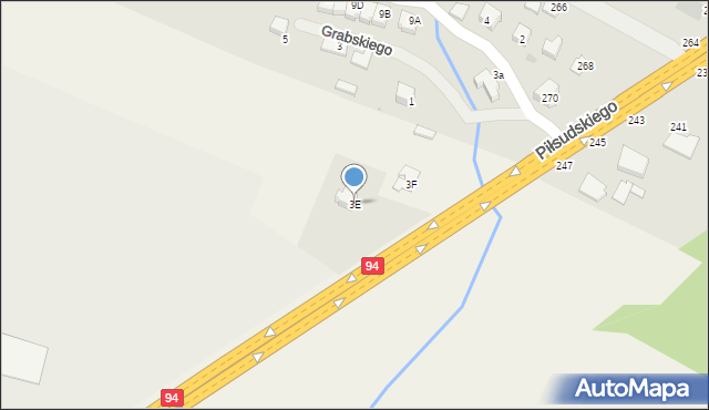 Łańcut, Piłsudskiego Józefa, marsz., 274, mapa Łańcut