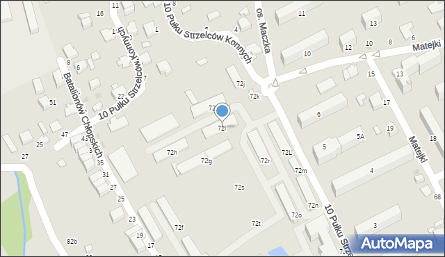 Łańcut, Piłsudskiego Józefa, marsz., 72i, mapa Łańcut