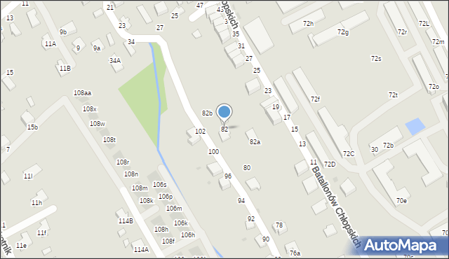 Łańcut, Piłsudskiego Józefa, marsz., 82, mapa Łańcut