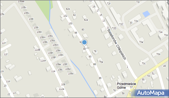 Łańcut, Piłsudskiego Józefa, marsz., 92, mapa Łańcut