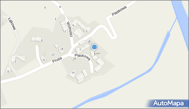 Landzmierz, Piaskowa, 3, mapa Landzmierz