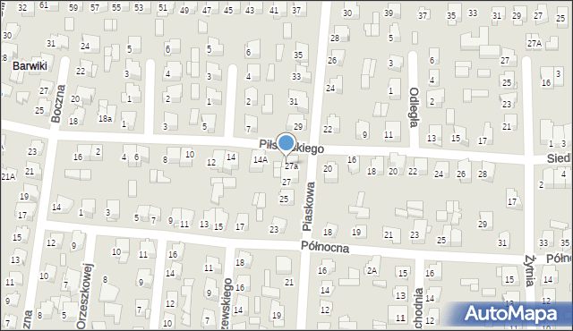 Łapy, Piaskowa, 37a, mapa Łapy