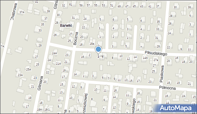 Łapy, Piłsudskiego Józefa, marsz., 4, mapa Łapy