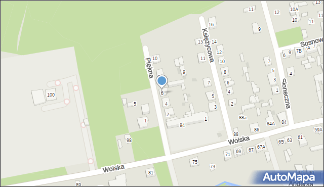 Łaskarzew, Piękna, 6, mapa Łaskarzew