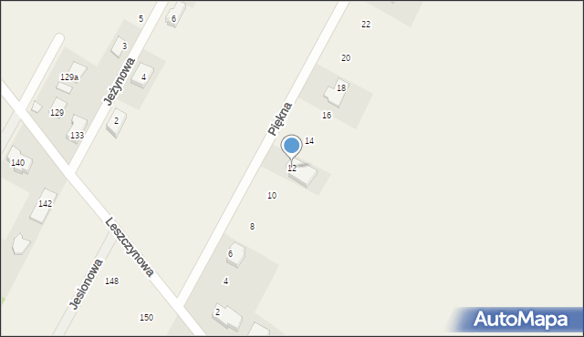 Laszczki, Piękna, 12, mapa Laszczki