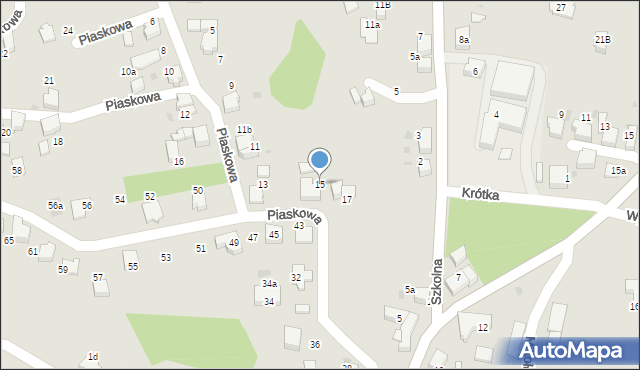 Łaziska Górne, Piaskowa, 15, mapa Łaziska Górne