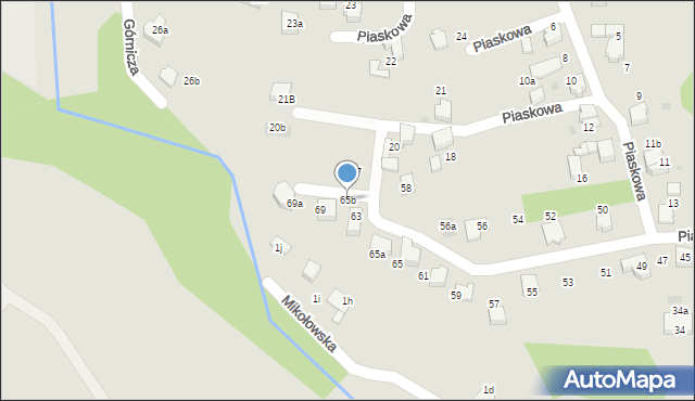 Łaziska Górne, Piaskowa, 65b, mapa Łaziska Górne
