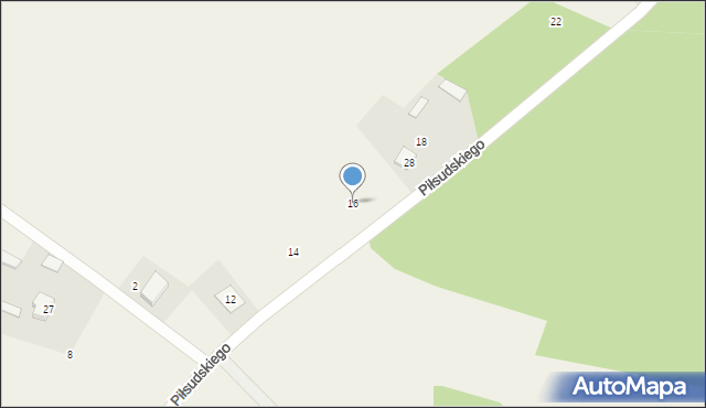Łazy, Piłsudskiego Józefa, marsz., 16, mapa Łazy