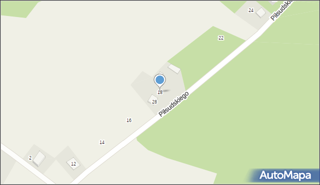 Łazy, Piłsudskiego Józefa, marsz., 18, mapa Łazy