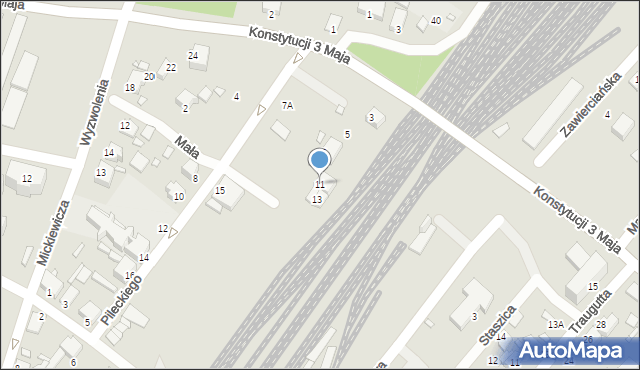Łazy, Pileckiego Witolda, rtm., 11, mapa Łazy