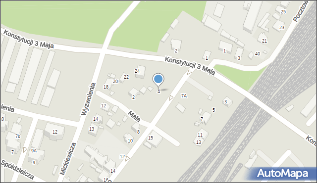 Łazy, Pileckiego Witolda, rtm., 4, mapa Łazy