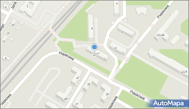 Legionowo, Piaskowa, 12, mapa Legionowo