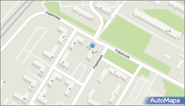 Legionowo, Piaskowa, 29, mapa Legionowo