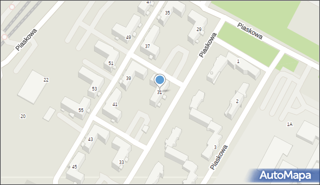 Legionowo, Piaskowa, 31, mapa Legionowo