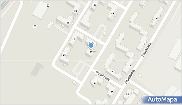 Legionowo, Piaskowa, 33, mapa Legionowo