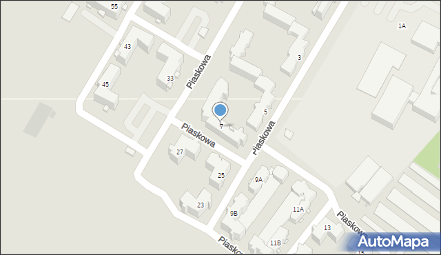 Legionowo, Piaskowa, 7, mapa Legionowo