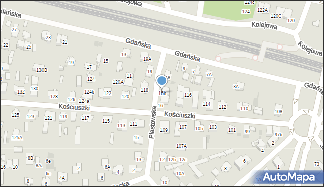 Legionowo, Piastowska, 16b, mapa Legionowo