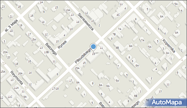 Legionowo, Piłsudskiego Józefa, marsz., 13, mapa Legionowo