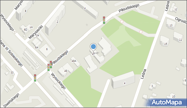 Legionowo, Piłsudskiego Józefa, marsz., 47, mapa Legionowo