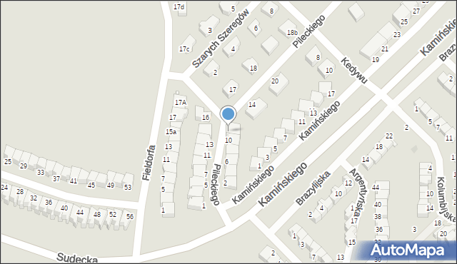 Legnica, Pileckiego Witolda, rtm., 12, mapa Legnicy